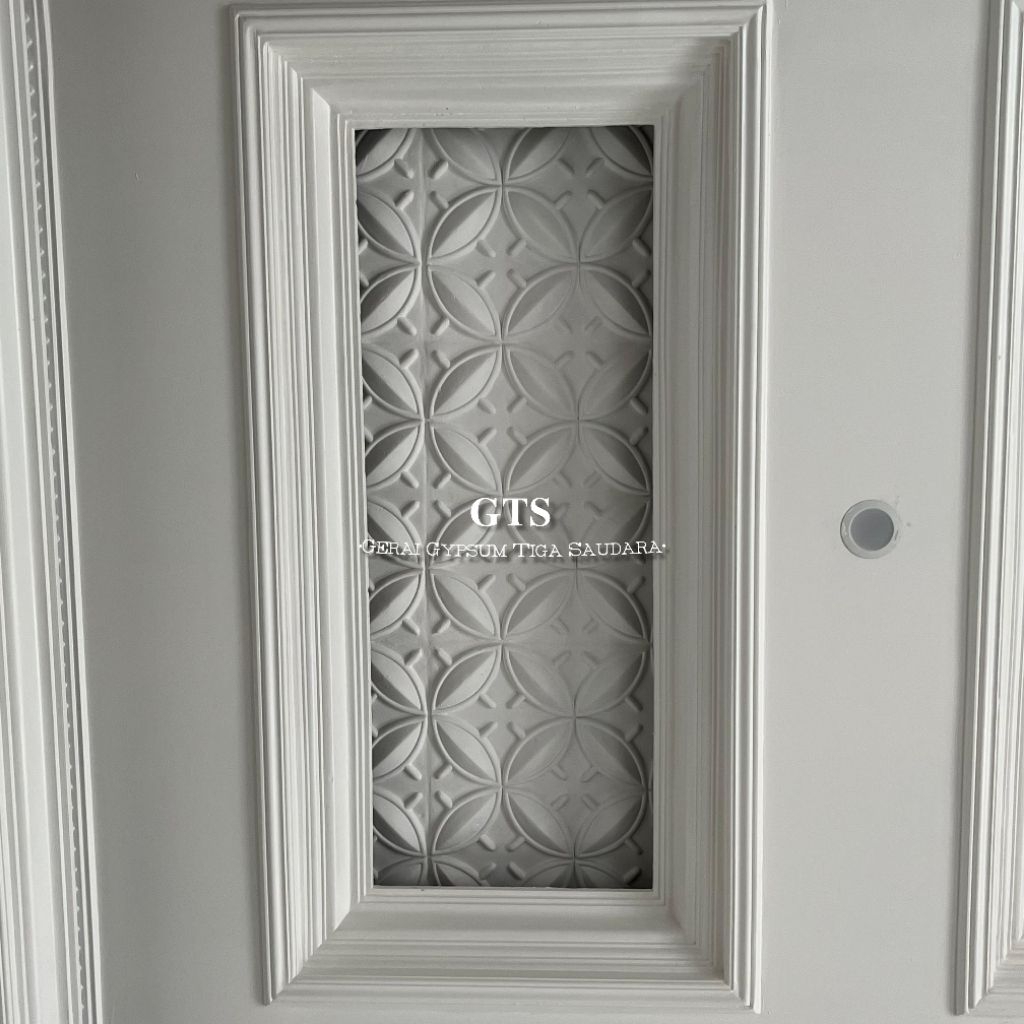 Ornamen panel gypsum 3d - Wall panel gypsum 50cm batik