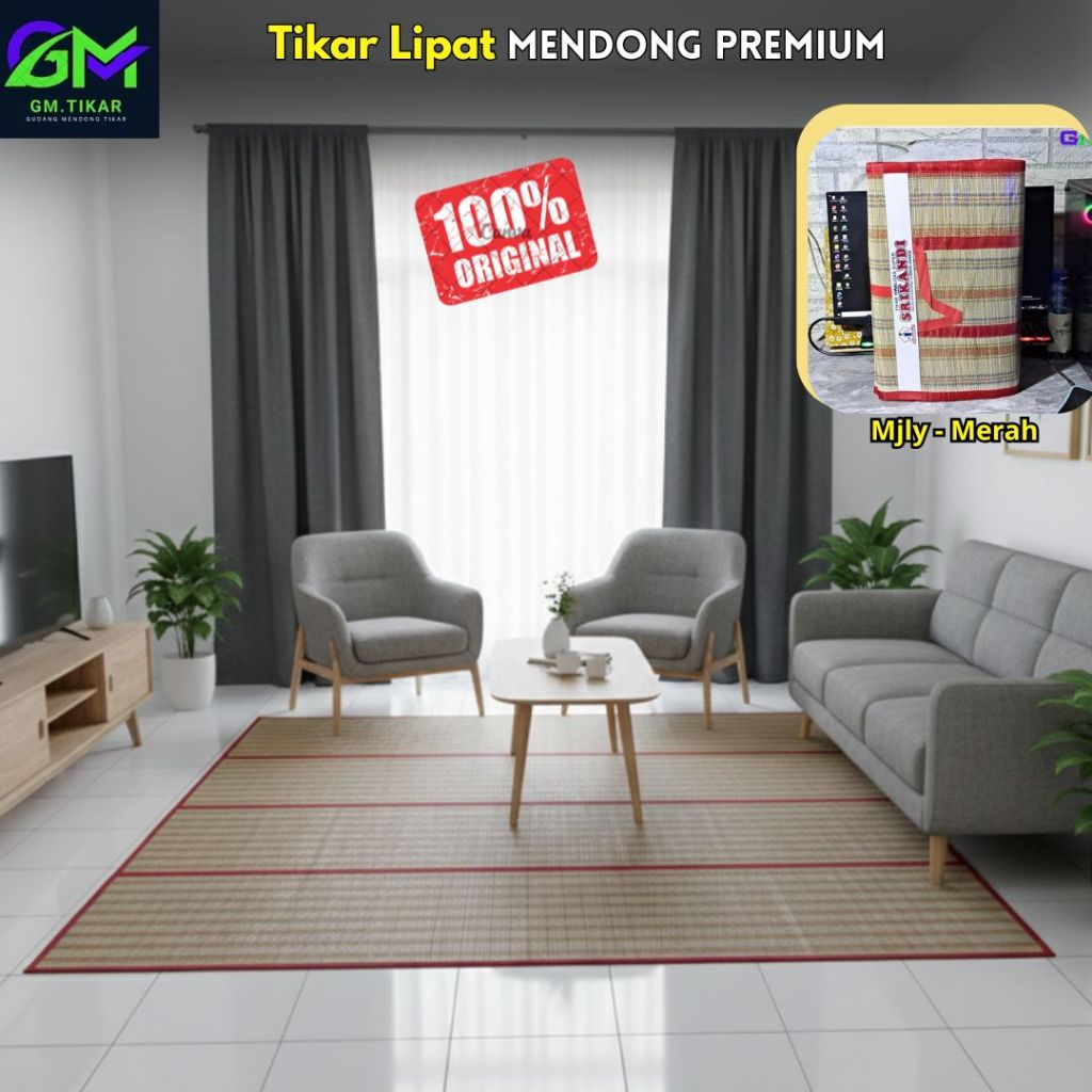 Tikar Tradisional Anyaman Mendong JUMBO 200x300