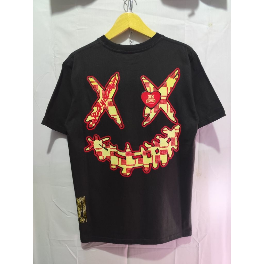 T-Shirt Yellow And Red Plaid " Smiley"
