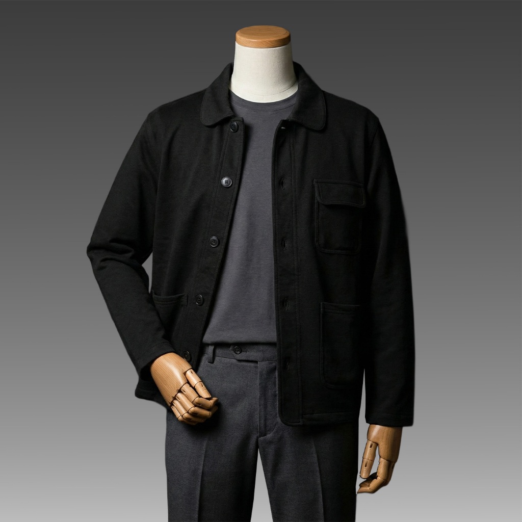 JB - Trucker Bary Black - Jaket Klasik Pria