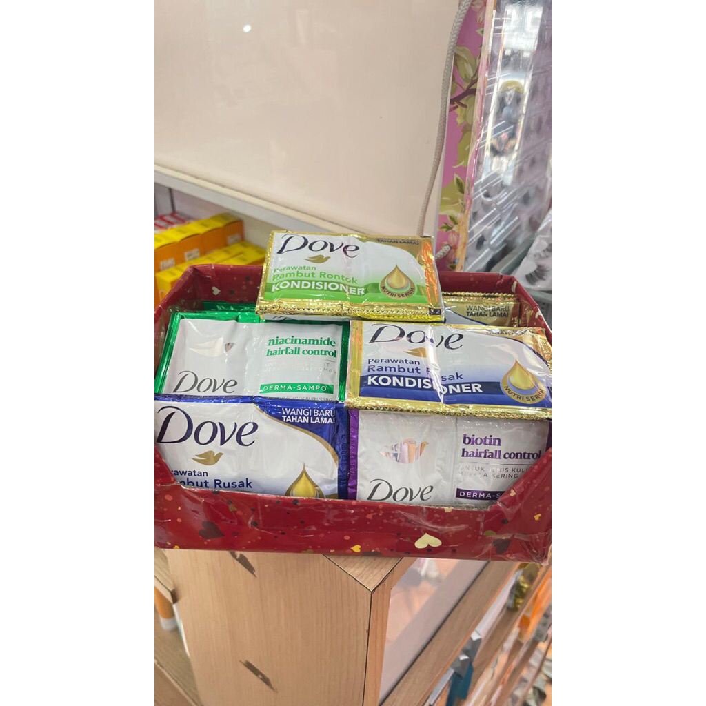 DOVE SAMPO & CONDITIONER RENCENG ALL VARIANT [ isi 10 pcs ] 10gr