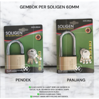 Gembok PER KOMPUTER SOLIGEN 60mm PANJANG