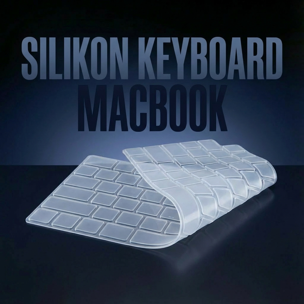[ SILICONE KEYBOARD COVER MACBOOK ] for Air Pro M1 M2 M3 Pro / Max 13 13.3 13.6 14 15 15.3 16 Inch 2