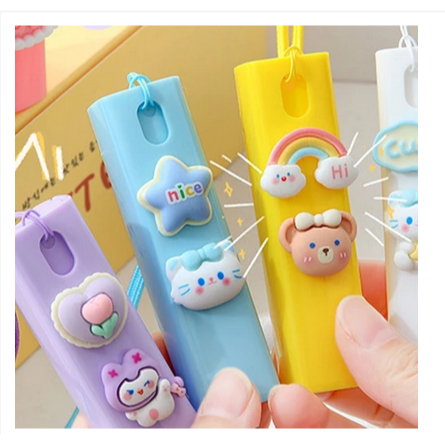 Botol Parfum Mini Travel 10ml-Botol Spray Kaca Karakter Lucu - Botol Hanging/Gantungan Refill