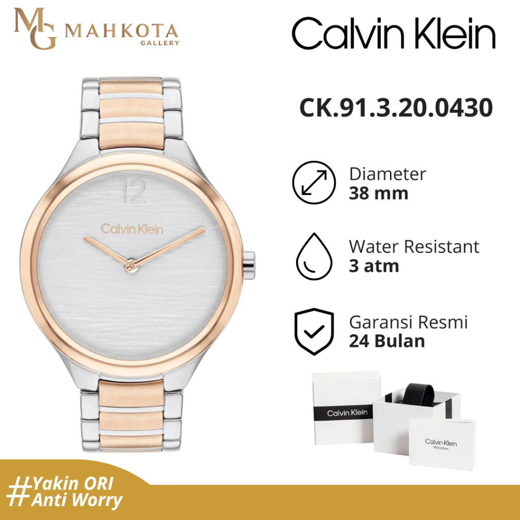Jam Tangan Wanita Calvin Klein CK.91.3.20.0430 / 25100049 Original Bergaransi Jam Tangan Palembang