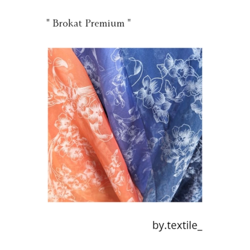 Kain Organdi Motif Bunga Premium - Harga/0,5 m - Kain Organdi Motif Meteran - Bahan Organdi Motif Pr