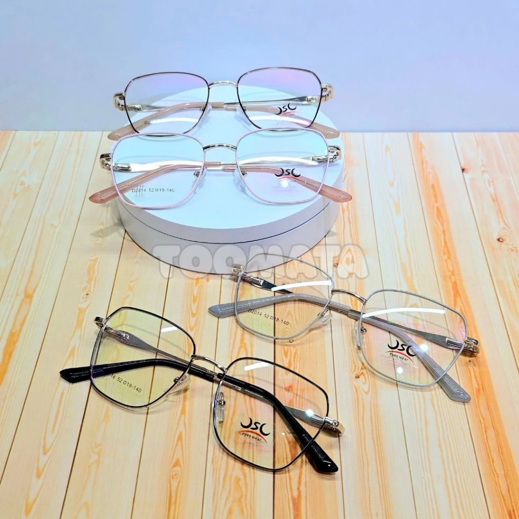 D2014 Kacamata Fashion Wanita Anti Radiasi (Ukuran Minus/Plus/Cylinder/Kacamata Baca) Include Case