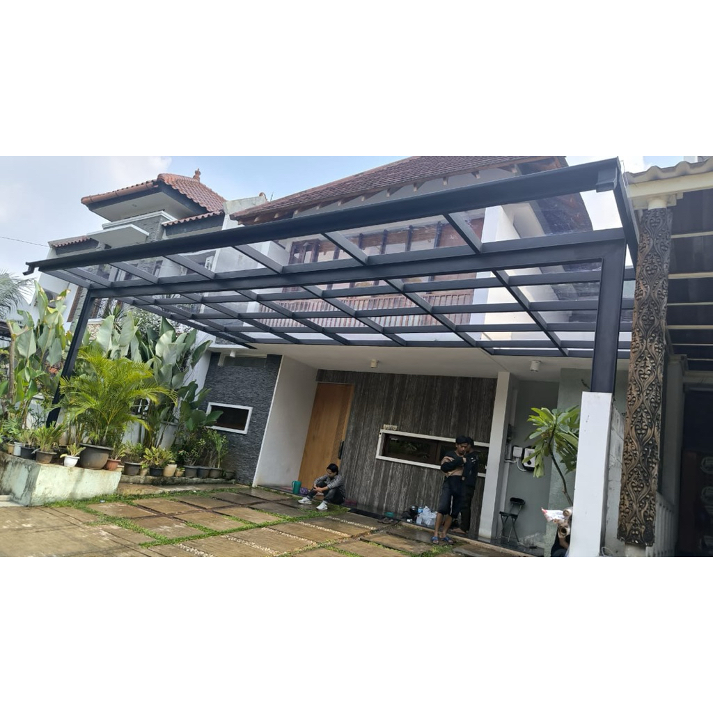 kanopi besi hollow galvanis