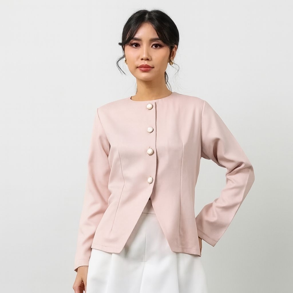 Ailee Blezer Loong Sleeve Top - Atasan Blouse Blezer Wanita Lengan Panjang - Blezer Kekinian Dan Hij
