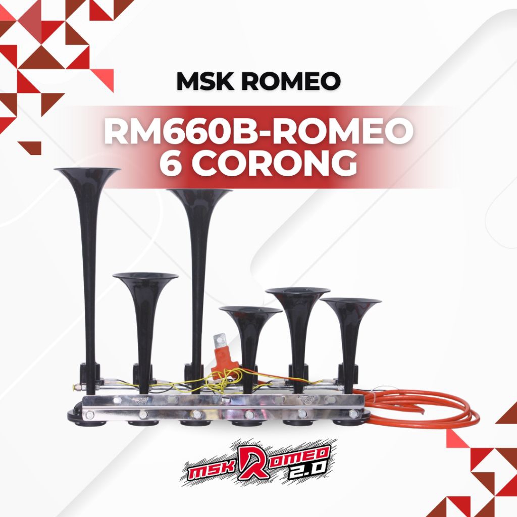 Telolet RM660-B ROMEO by MSK Romeo — Telolet Pakistan 6 Corong (12V/24V)