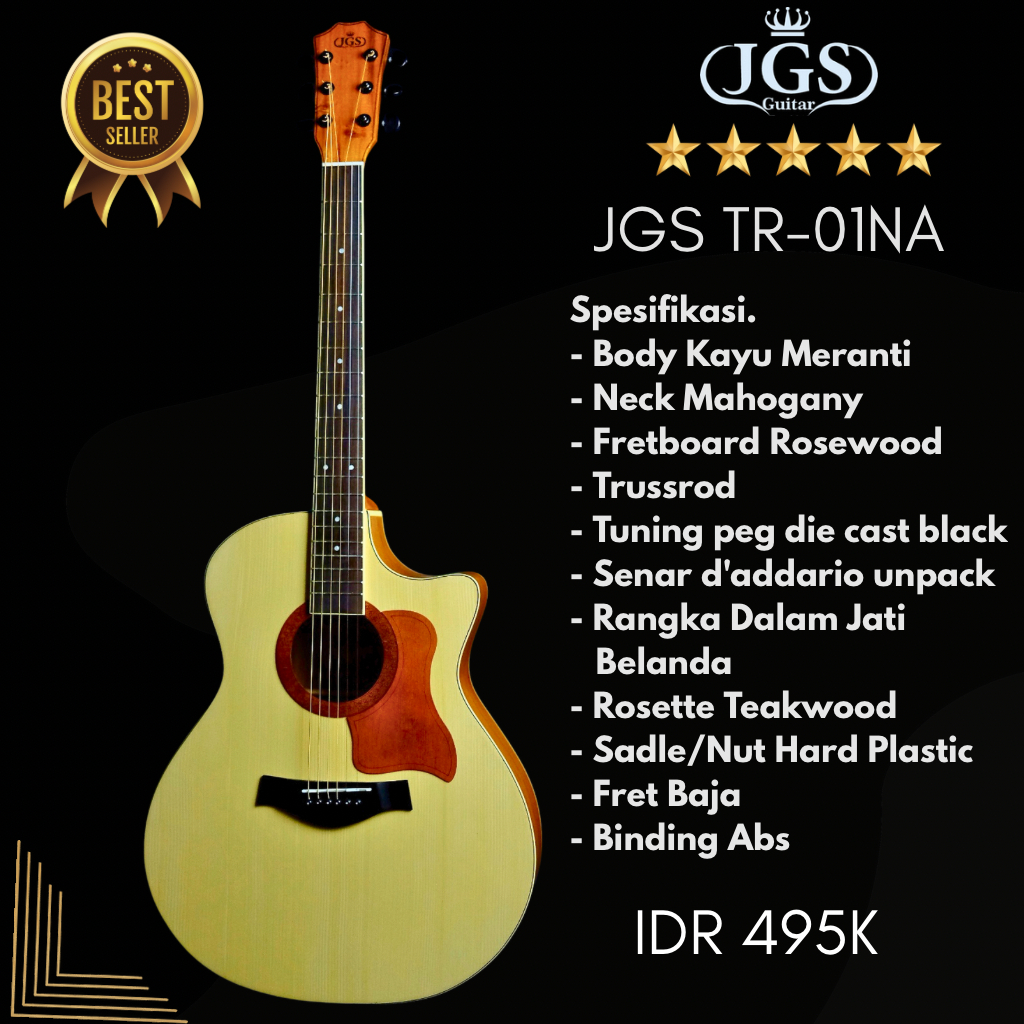 GITAR AKUSTIK/AKUSTIK ELEKTRIK JGS GUITAR TR 01-NA(NATURAL DOFF)
