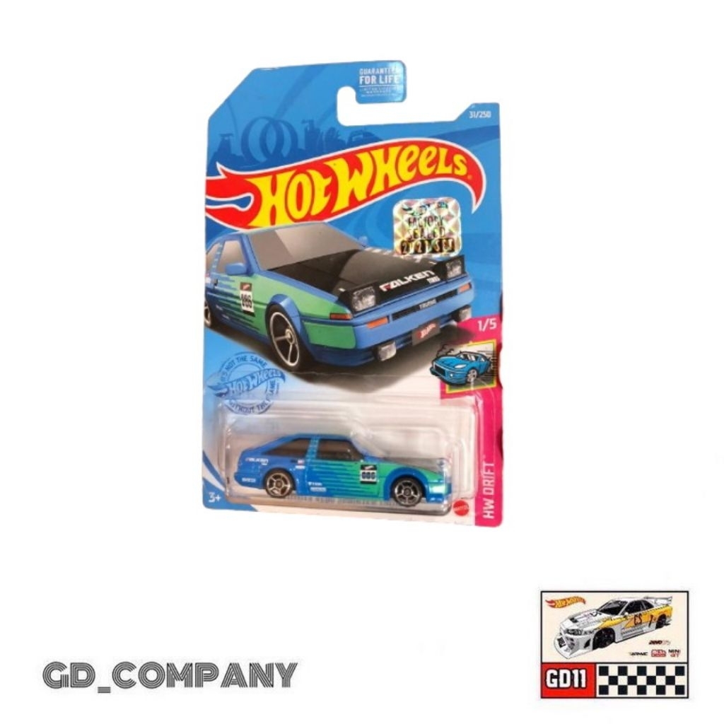 Hotwheels Toyota AE86 Sprinter Trueno Falken Factory Sealed (Free protektor)