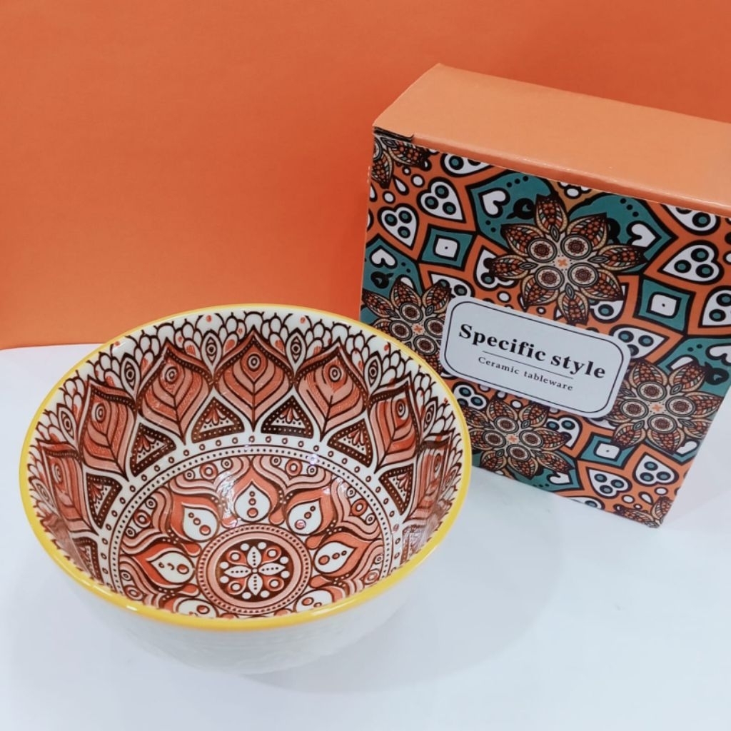 MANGKOK KERAMIK MOTIF SAKURA 1PCS INCLUDE BOX