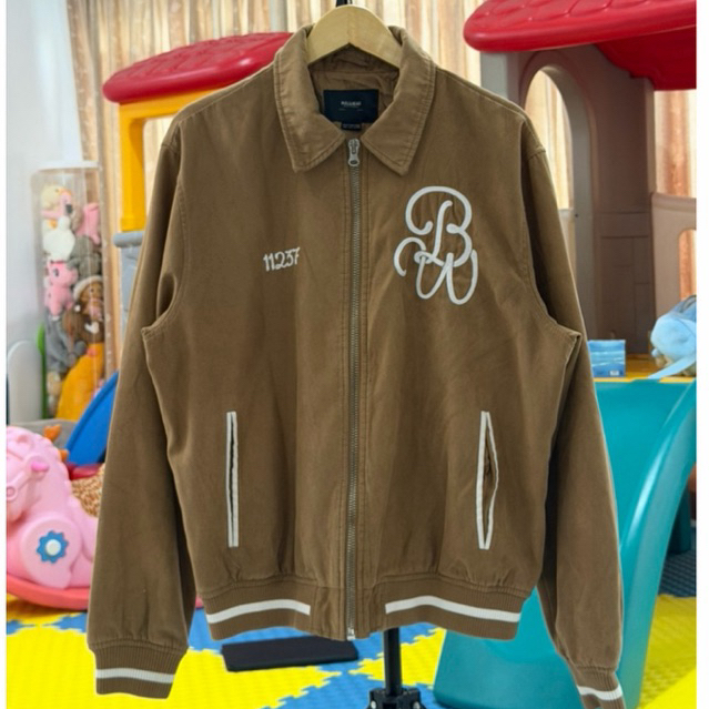 Jacket Casual Suede Pull&Bear Coklat
