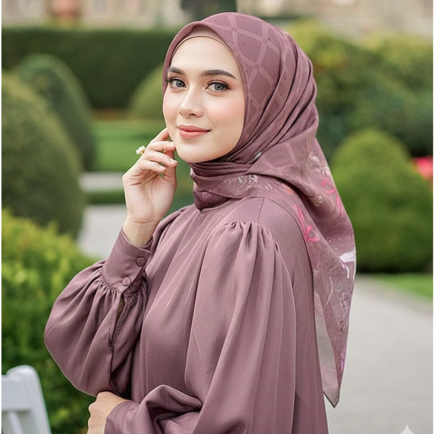 Mama In Fashion - Jilbab Segi Empat Voal Motif / Jilbab - Hijab - Kerudung segi empat Motif Terbaru 