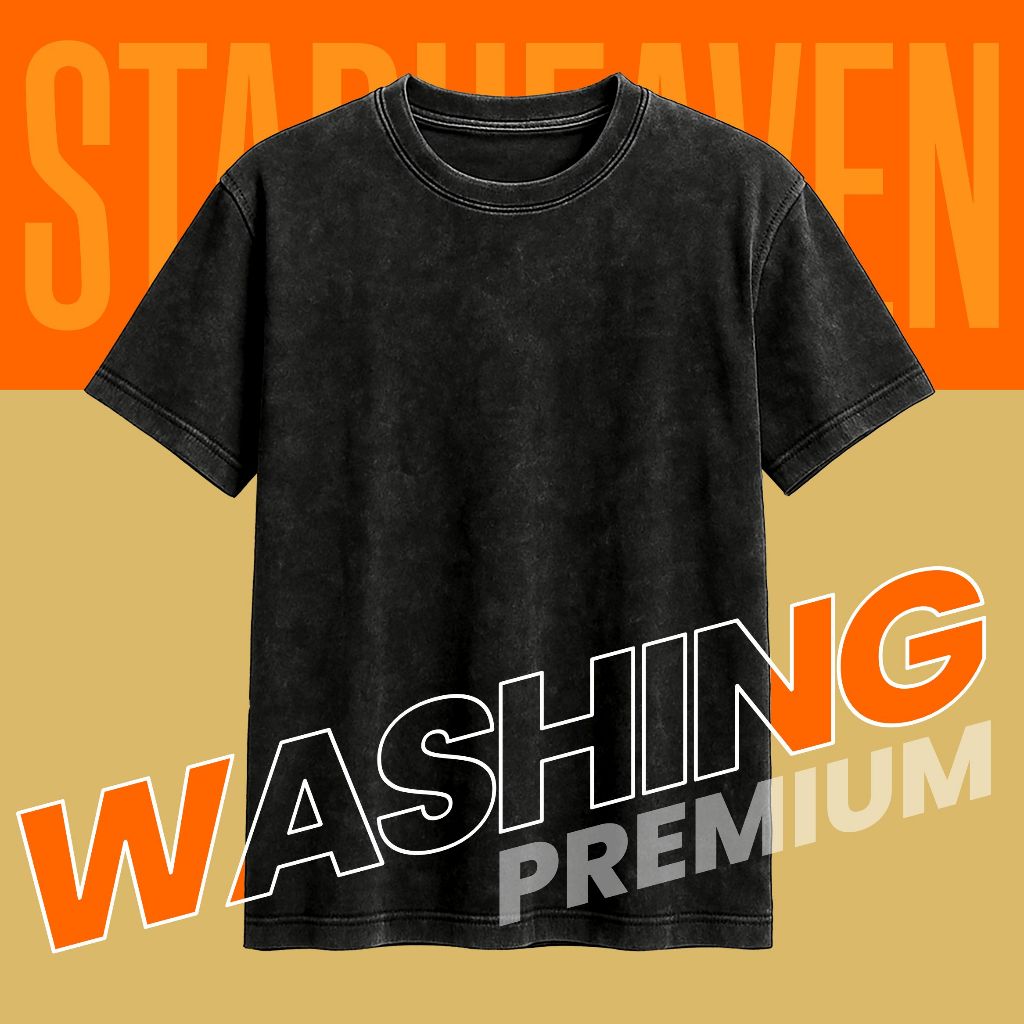 Kaos Oversized | Kaos Polos Hitam Wash Premium | Kaos Polos Jogja | Kaos Vintage | Stone Wash | Unis