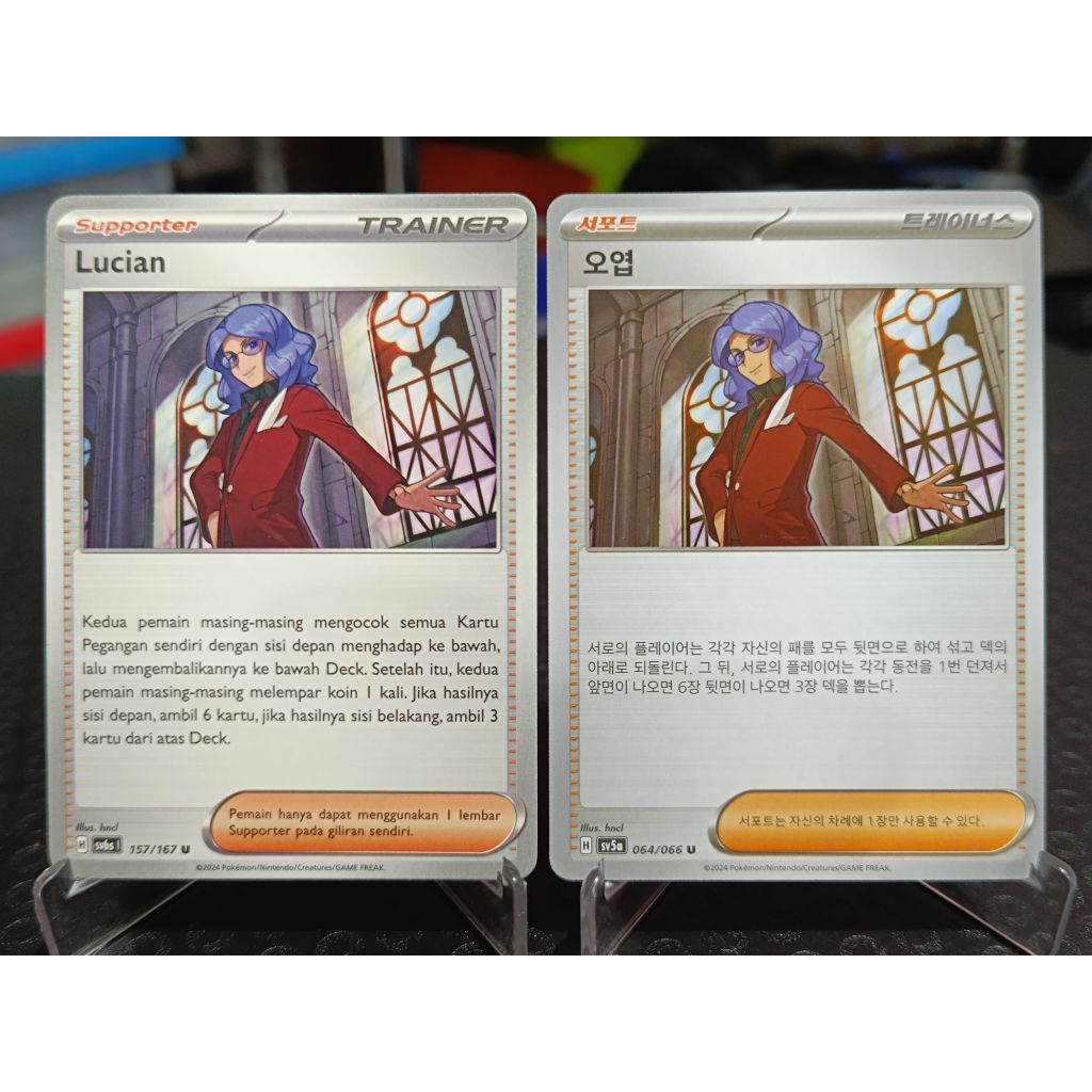 kartu pokemon TCG ori trainer Lucian Indonesia Korea