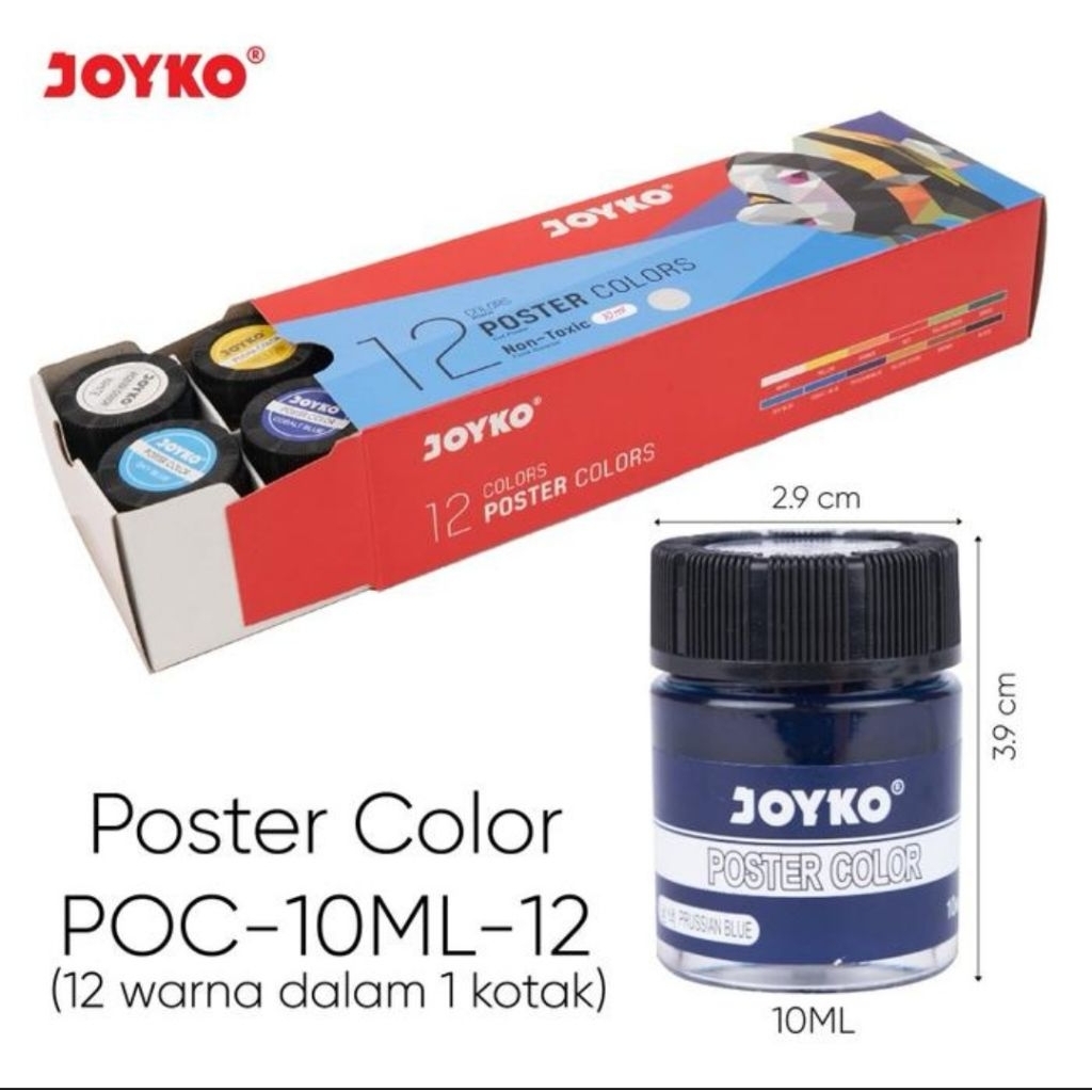 CAT POSTER JOYKO 12 WARNA POC-10ML