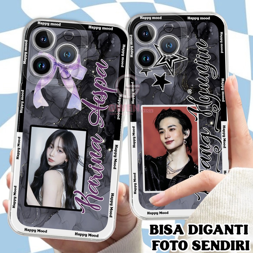 GWEN Custom Marble Case Bisa request foto, nama, tanggal Ready Untuk Samsung Galaxy A16 A35 A34 A32 