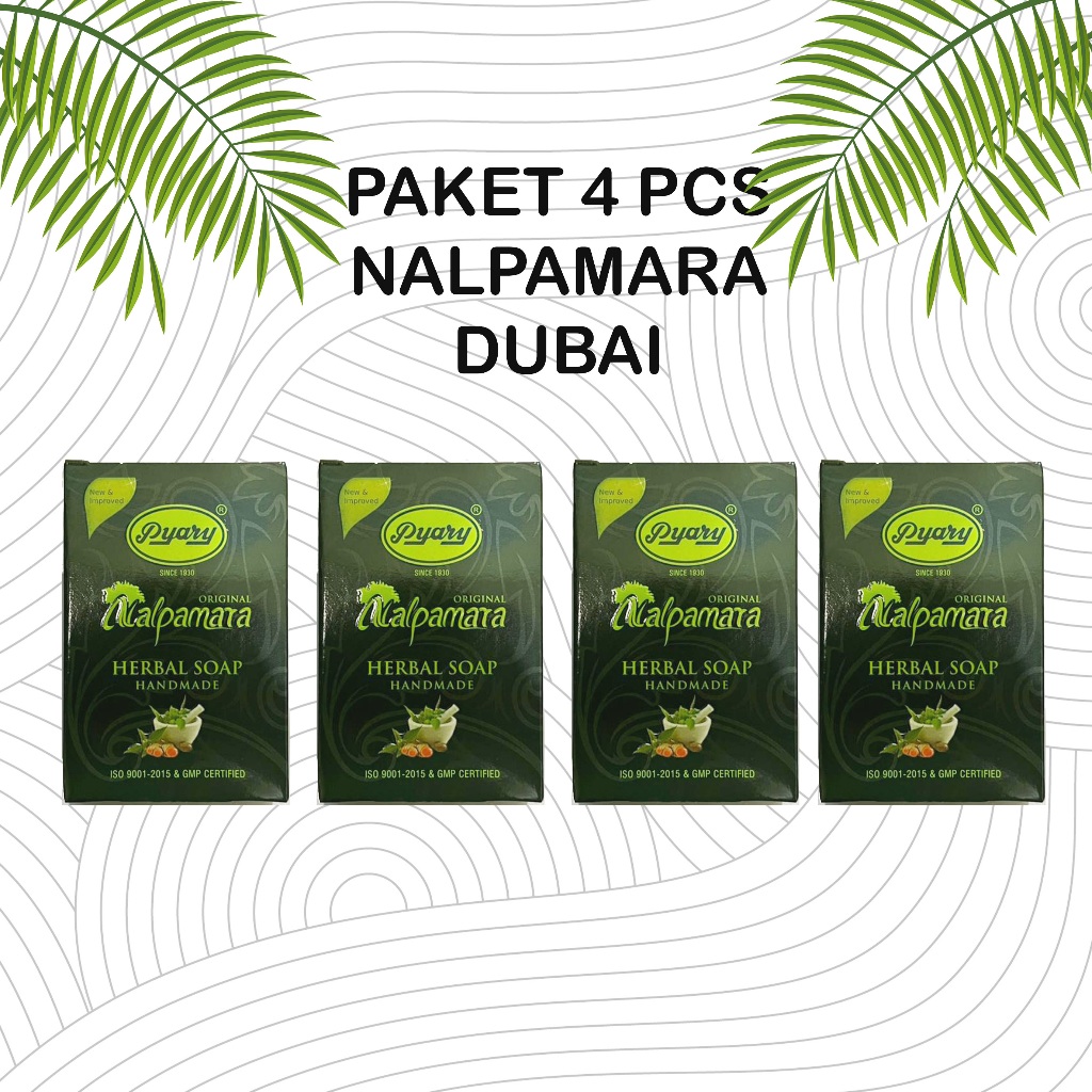 PAKET 4 Pcs Sabun Nalpamara Original Dubai Sabun Herbal India