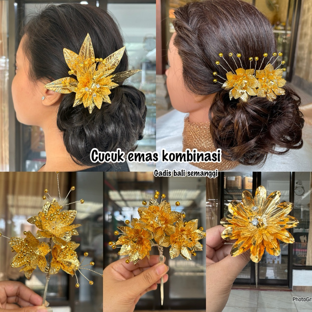 cucuk emas aneka model/ cucuk sakura, cucuk tunjung permata, cucuk tunjung sari, dahlia/ bunga sangg