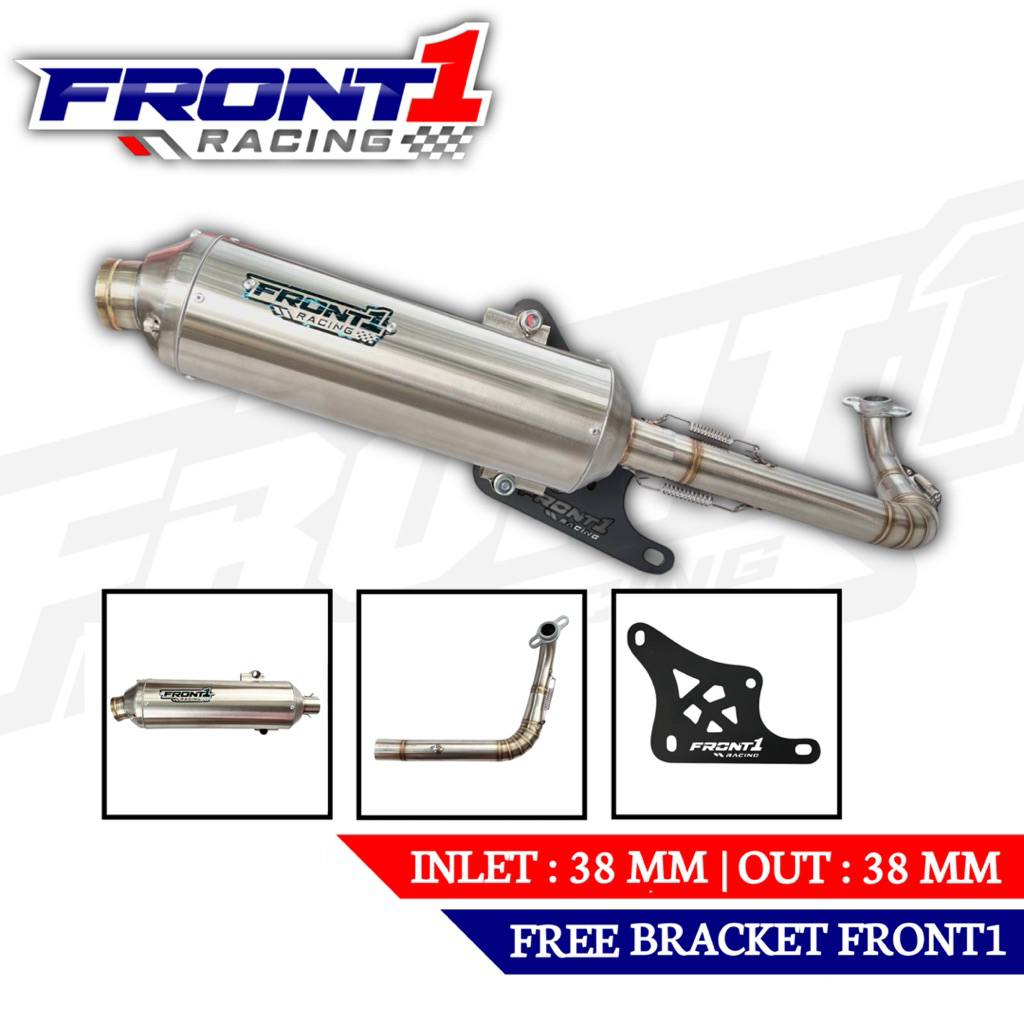 Knalpot Standar Racing Ceklis FRONT1 Racing Beat Karbu Esp Fi - Suara Bass Adem