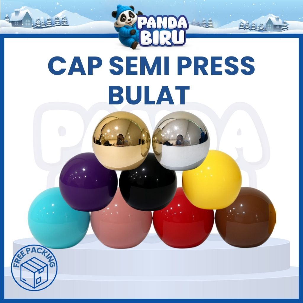 Cap Botol Semi Press Bulat Satuan (Hanya Tutup) - Tutup Botol Parfum Premium