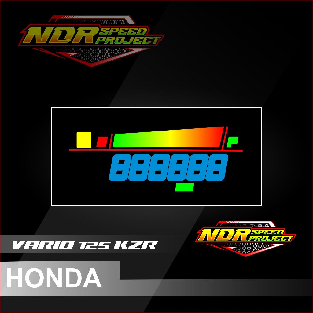 stiker transparant digital lcd speedometer vario 125 old