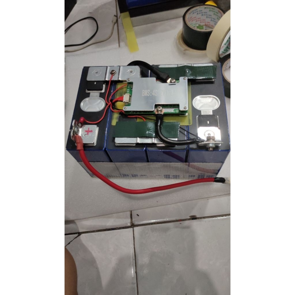 Baterai Lifepo4 12v 100ah cell pendek 2024 , plus bms 120A, 12v 50ah softpouch