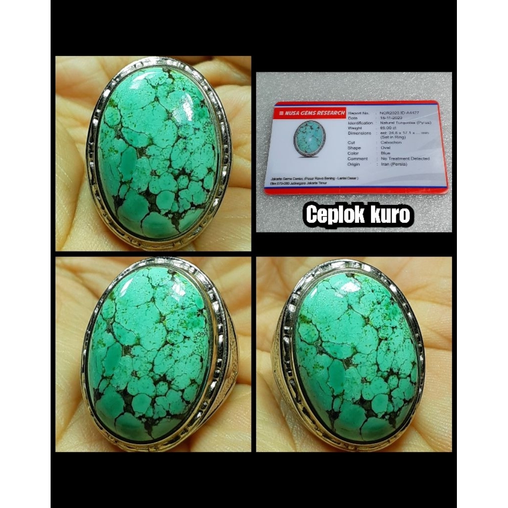 batu pirus ijo persia ceplok kuro jumbo + memo lab ya