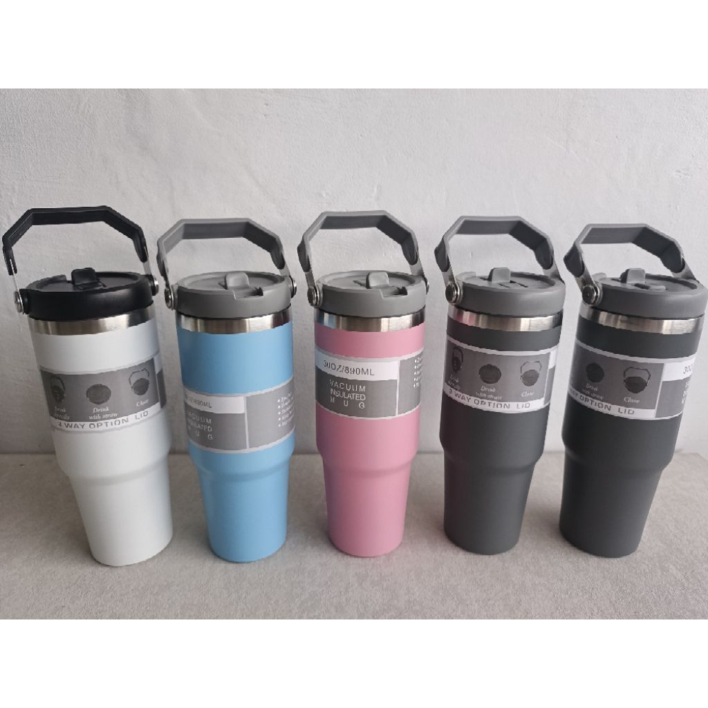 Tumbler Handle Custom Thermos Botol Minum Coffe cup