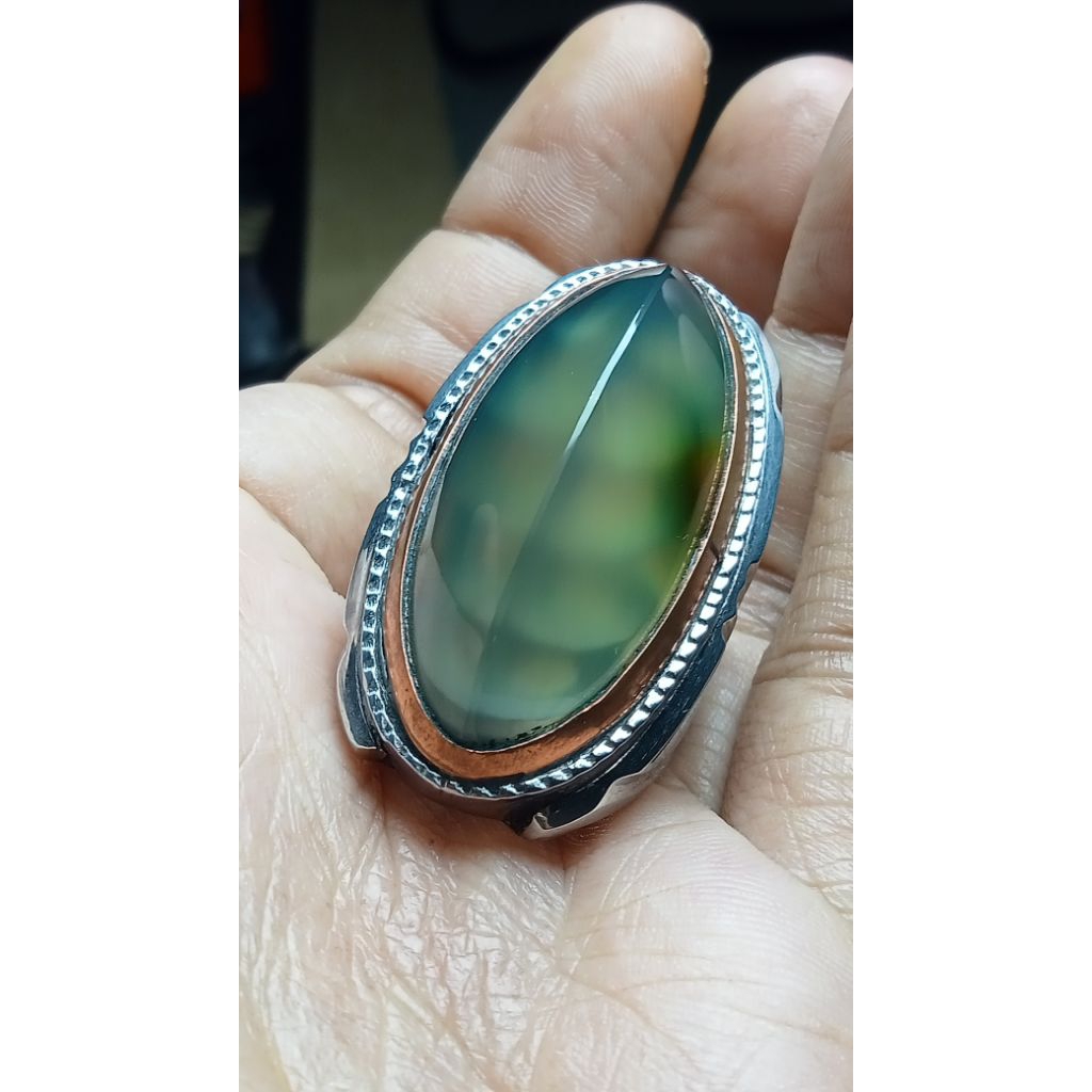 cincin batu pandan lumut hijau sisik arwana non sule