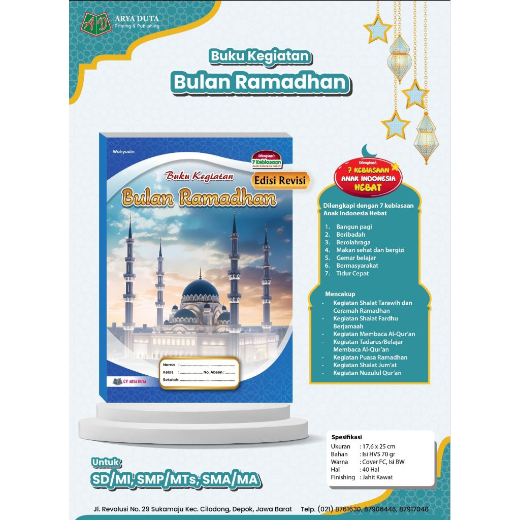 Buku kegiatan Bulan Ramadhan CV. Arya Duta