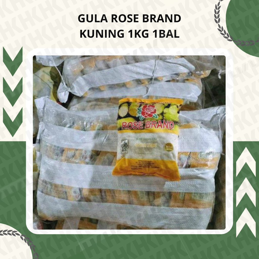 Paket Hemat Gula Kemasan Rose brand kuning 1 Kg (1 Bal)