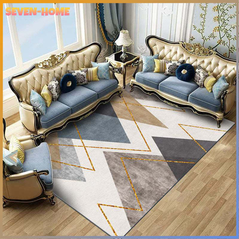 Karpet Lantai Ruang Tamu Karpet Busa Arizona Motif Minimalis Anti Slip Ruang Tamu