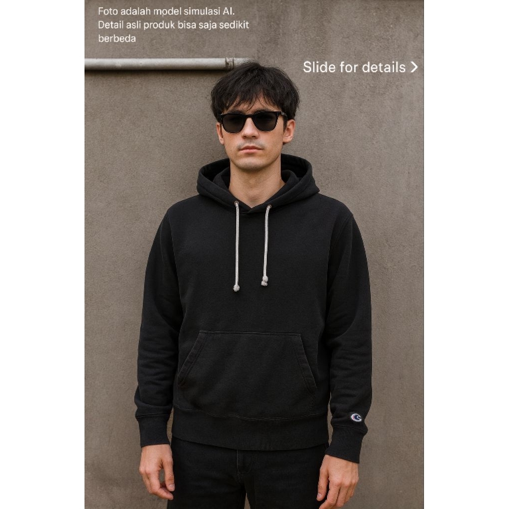 Hoodie CHAM**ON 01 size M (P65 x L52)