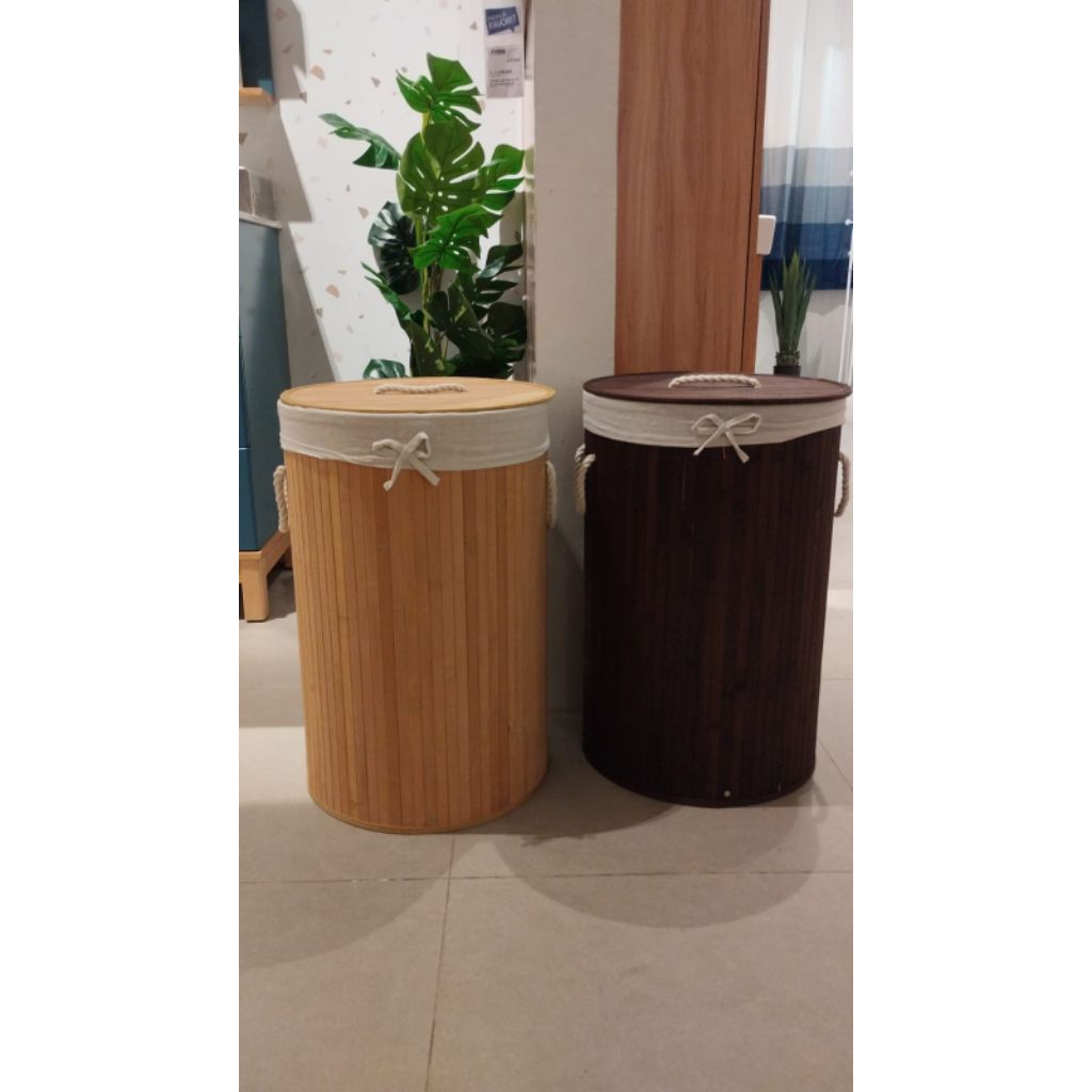 keranjang loundry bambu 39x60cm
