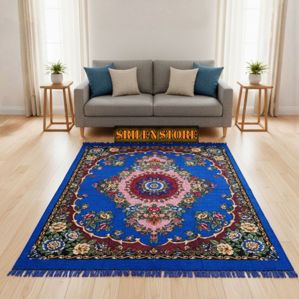 Karpet lantai ruang tamu permadani jumbo tebal rumbai bulu empuk matras premium