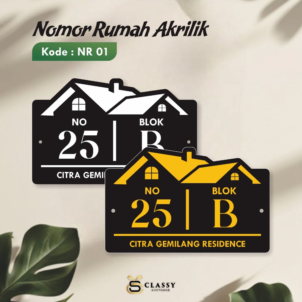 NOMOR RUMAH - PAPAN NOMOR RUMAH AKRILIK - PLAT NOMOR RUMAH