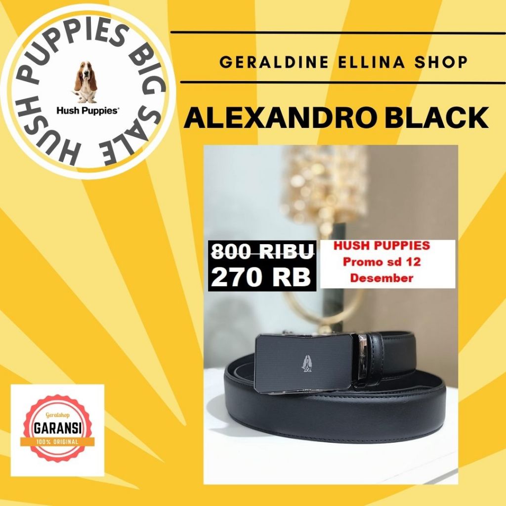 Ikat pinggang Hush Puppies belt original sale seri ALEXANDRO