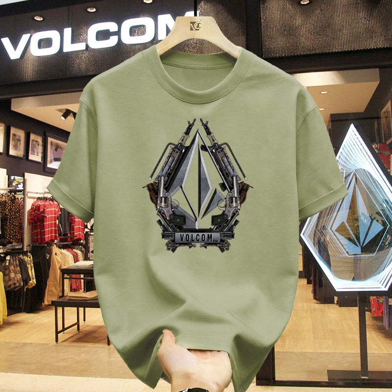 Kaos Volcom Pria Original T-shirt Katun Premium Gaya Street Casual Keren