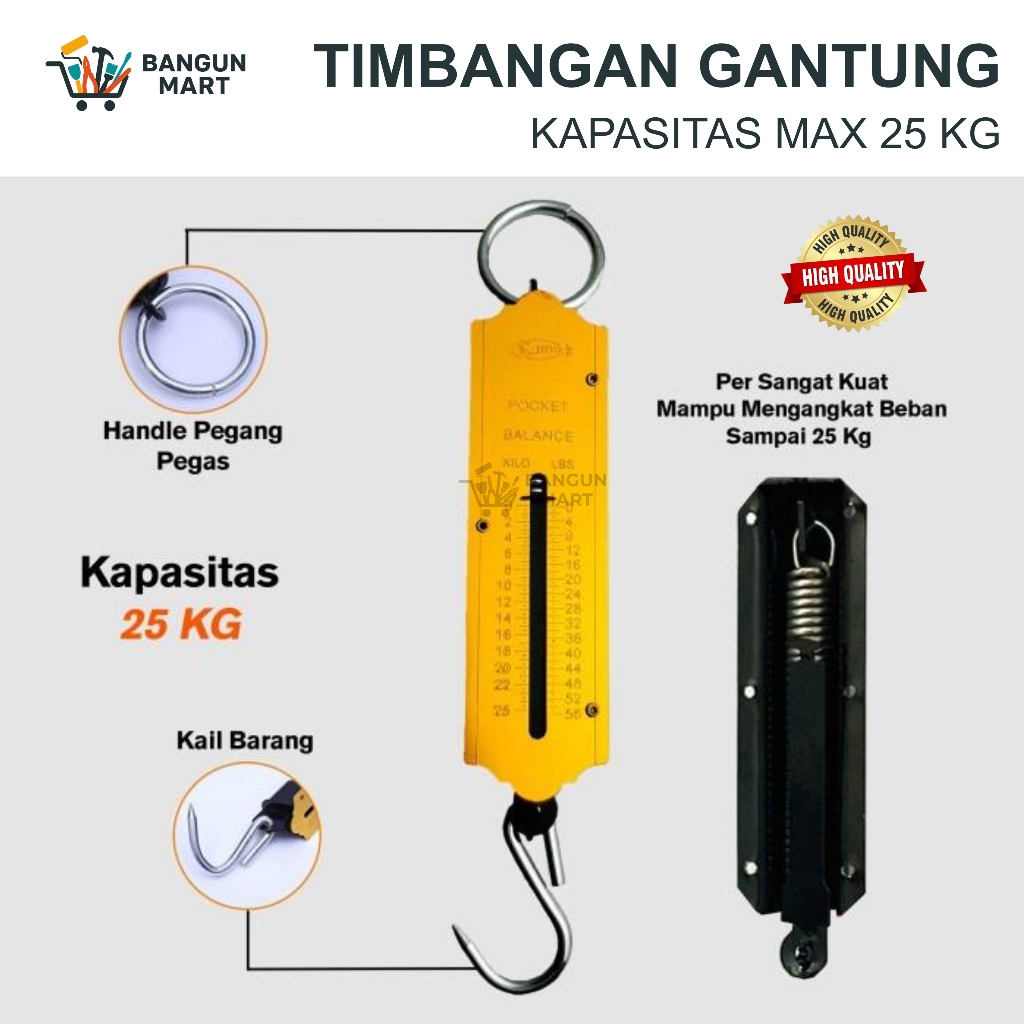 TIMBANGAN POCKET 25 KG / TIMBANGAN GANTUNG 25 KG / Timbangan Gantung Per 25kg / Timbangan Poket 25kg