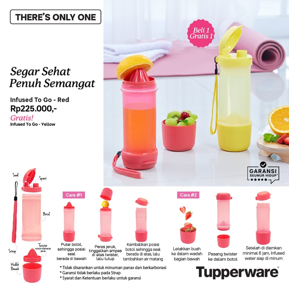 Tupperware INFUSED TO GO BOTTLE