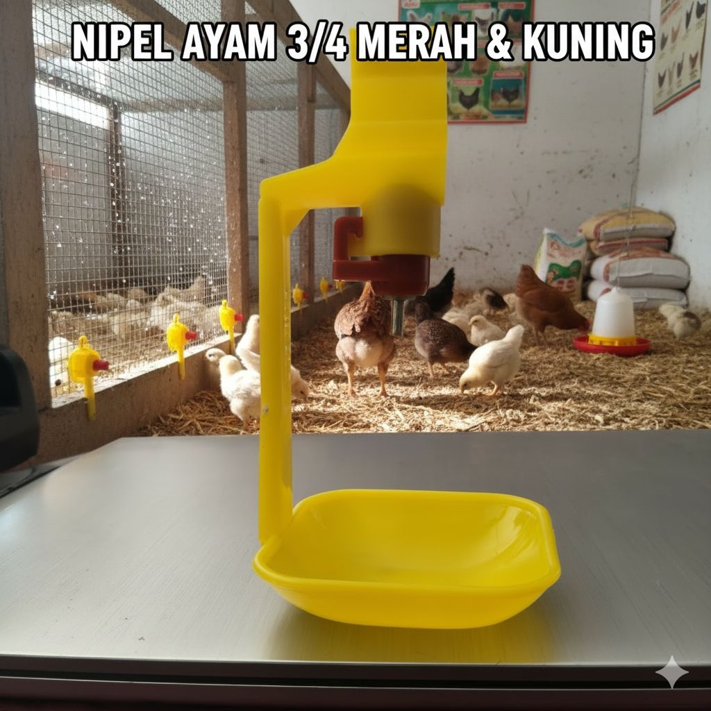 NIPEL (Merah&KUNING) Ayam ¾ +Cup Broiler / petelur
