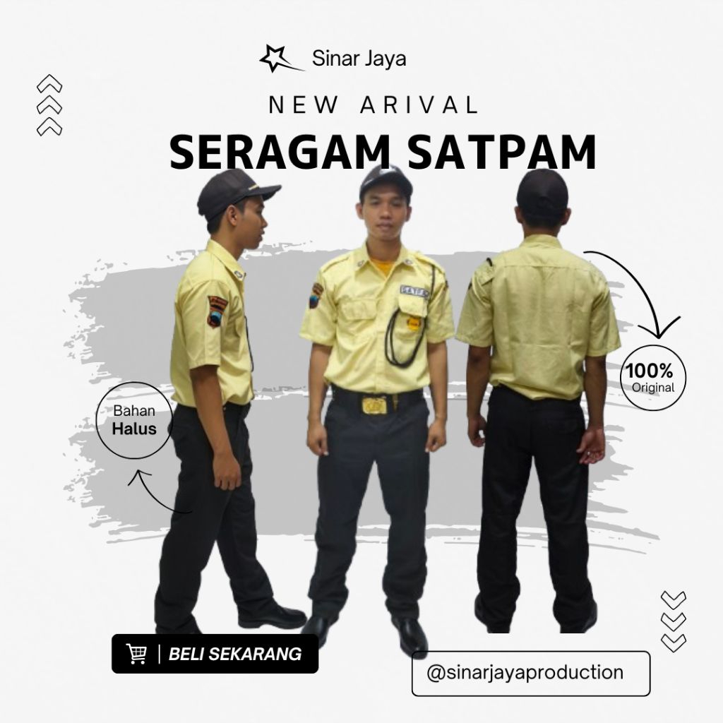 Atribut Perlengkapan Seragam Satpam Premium