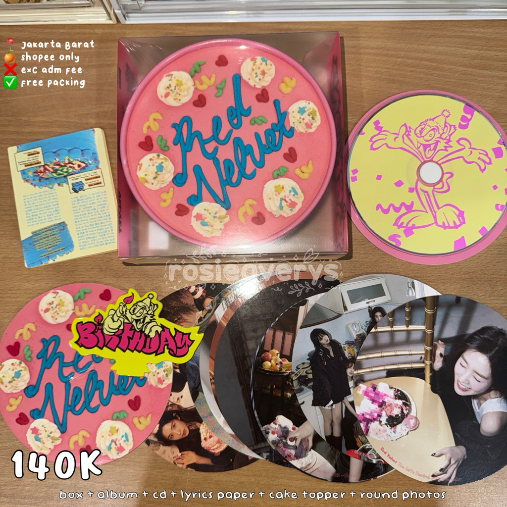 (preloved, unsealed) irene red velvet birthday cake album