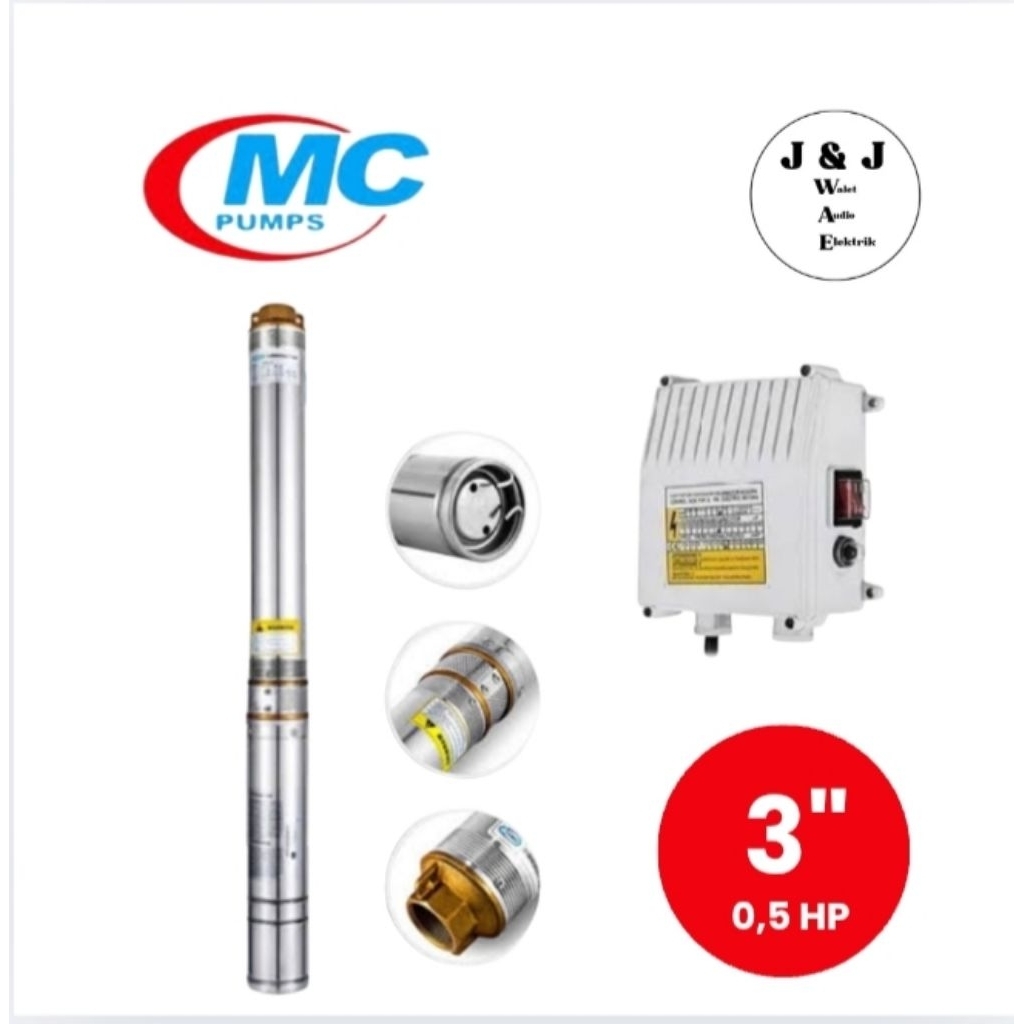 POMPA AIR SATELIT 3" 0.5HP MC PUMP POMPA SUBMERSIBLE 3" 0.5HP
