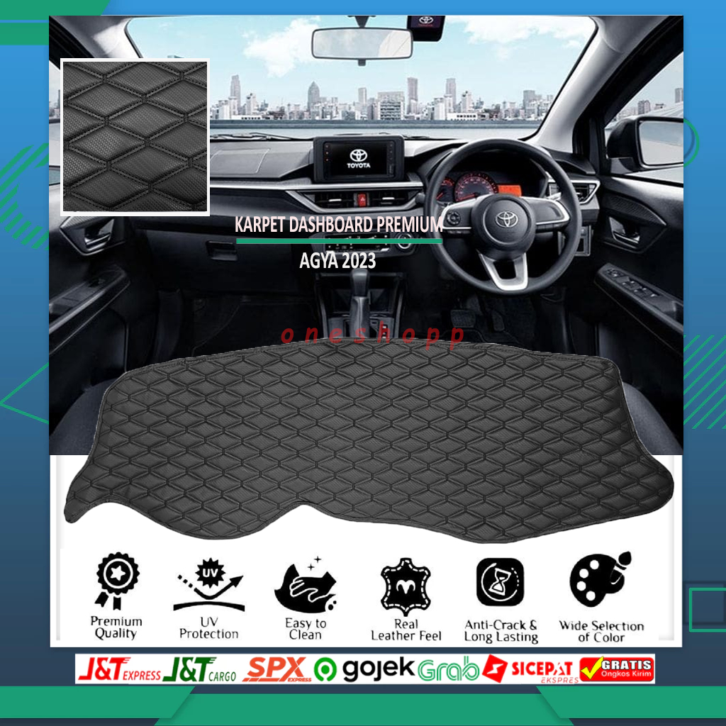 KARPET DASHBOARD ALAS DASHBOARD KULIT SINTESIS AGYA 2023 MOTIF WAJIK