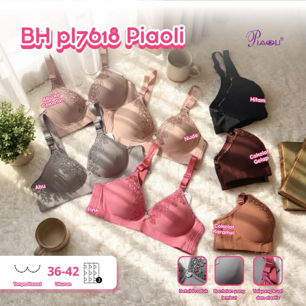 2PCS PIAOLI PL7618 CUP B TERBARU| BH PIAOLI PUSH UP KAIT 3