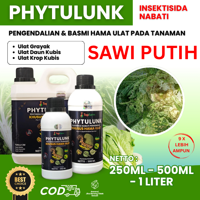 Obat Ulat Topfarm / Obat Ulat Daun Sawi Putih / Obat Bercak Daun Sawi Putih / Obat Semprot Hama Daun